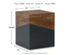 Ashley Furniture A4000311 Trailbend - Accent Table - Brown / Gunmetal