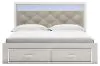 Ashley Furniture B2640B29 Altyra - King Upholstered Storage Bed - White