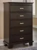Ashley Furniture B441-46 Covetown - Five Drawer Chest - Dark Brown