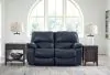 Ashley Furniture U43809/87/74/98 Leesworth - 3 Pc. - Power Reclining Sofa, Power Reclining Loveseat, Power Rocker Recliner - Ocean