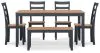 Ashley Furniture D399-325 Ashley Furniture D399-325 Gesthaven - Dining Room Table Set (Set of 6) - Natural / Blue