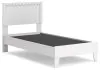 Ashley Furniture EB1810/230/231/155/111 Ashley Furniture EB1810/230/231/155/111 Hallityn - 4 Pc. - Bookcase, Dresser, Twin Panel Platform Bed - White