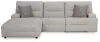 Ashley Furniture 93605S7 Ashley Furniture 93605S7 Acklen Place - 3-Piece Power Reclining Sectional With LAF Power Reclining Back Chaise - Pewter