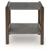 Ashley Furniture T669-3 Kallenny - Rectangular End Table - Brown / Gray