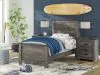 Ashley Furniture B4480/21/26/53/52/83/92(2) Ashley Furniture B4480/21/26/53/52/83/92(2) Frandern - 7 Pc. - Dresser, Mirror, Twin Panel Bed, 2 Nightstands - Black / Gray
