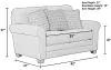 Jackson Furniture Industries 327902-1928/18-2085/18 Lewiston - Loveseat - Cement