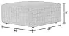 Jackson Furniture Industries 38812-1728/26 Justine - Castered Cocktail Ottoman - Wheat