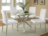 CoasterEveryday 120760 Vance - Round Glass Top Asterisk Dining Table - Chrome