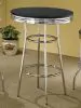 CoasterEveryday 2405 Retro - Round 1950's Bistro Pub Height Bar Table - Black