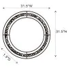 CoasterEssence 961428 Lixue - Round Wall Mirror LED Lighting - Silver