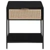 Coaster Fine Furniture 930235 Amherst - 1-Drawer Radio Weave Rattan Metal Side Table - Black