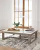 Ashley Furniture T789-1 Loyaska - Rectangular Cocktail Table - Brown / Ivory