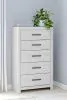 Ashley Furniture B3788-46 Cayboni - Five Drawer Chest - Whitewash