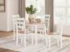 Ashley Furniture D398/15/01(2) Ashley Furniture D398/15/01(2) Gesthaven - 5 Pc. - Round Dining Room Drop Leaf Table, 4 Side Chairs - Natural / White