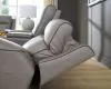 Ashley Furniture PCU1090018 5Z-Comfort - Power Reclining Loveseat With Console / Adj Headrest - Coin
