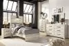 Ashley Furniture B192/31/36/46/53/52/83 Ashley Furniture B192/31/36/46/53/52/83 Cambeck - 6 Pc. - Dresser, Mirror, Chest, Twin Panel Bed - Whitewash