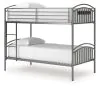 Ashley Furniture PCB400-59 Lanceburg - Twin/Twin Bunk Bed With Ladder - Gray