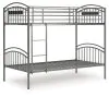 Ashley Furniture PCB400-59 Lanceburg - Twin/Twin Bunk Bed With Ladder - Gray