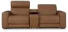 Ashley Furniture PCU10700S3 Magic Man - 3-Piece Power Reclining Sectional Loveseat With Console - Caramel