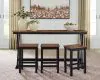 Ashley Furniture D634-113 Wildenauer - Rectangular Dining Room Counter Table Set (Set of 4) - Brown / Black