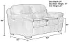 Jackson Furniture Industries 445302-1227/28-3027/28 Grant - Faux Leather Loveseat - Steel