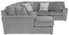 Jackson Furniture Industries 2477/30/72/75-28 Jackson Furniture Industries 2477/30/72/75-28 Glacier - 3 Piece Sectional With LSF Chaise, Comfort Coil Seating And 9 Included Accent Pillows - Shark