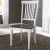 Liberty Furniture 417-C1500S Allyson Park - Slat Back Side Chair - Wirebrushed White / Charcoal
