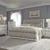 Liberty Furniture 520-BR-CSLDMCN Abbey Park - 5 Piece Bedroom Set (California King Sleigh Bed, Dresser & Mirror, Chest, Nightstand) - Antique White