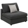 CoasterEssence 551324-SETA Serene - Upholstered 4 Piece Modular Sectional Sofa - Charcoal