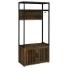 Coaster Fine Furniture 980006 Quincy - 2 Door Coat Rack Hall Tree Storage Bench - Dark Pine