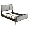 Coaster Fine Furniture 224331KE Arini - Upholstered Eastern King Panel Bed - Black And Gray