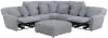 Jackson Furniture Industries 633/66/68/67/628-18 Jackson Furniture Industries 633/66/68/67/628-18 Majesty - 3 Piece Deep Seating Power Reclining Sectional With 1 Castered Cocktail Ottoman - Shark