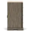 Riverside Furniture 87168 Sariel - Stone Top 3 Drawer Nightstand - Dark Brown