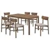 Coaster Fine Furniture 108561-S7 Parkridge - 7 Piece Wood Dining Set - Natural Walnut
