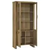 Coaster Fine Furniture 193616 Adina - Tall Display Cabinet - Distressed Light Brown