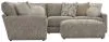 Jackson Furniture Industries 3145/63/59/73/28-28 Jackson Furniture Industries 3145/63/59/73/28-28 Turner - 3 Piece Sectional With Cocktail Ottoman - Mushroom