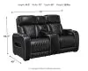 Ashley Furniture U2710618 Ashley Furniture U2710618 Boyington - Power Reclining Loveseat with Console/ Adj Headrest - Black