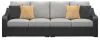 Ashley Furniture P792-854 Beachcroft - 2-Piece Outdoor Loveseat with Cushion - Black / Light Gray
