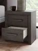 Ashley Furniture B3789-92 Prendonea - Two Drawer Night Stand - Charcoal