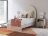 Ashley Furniture PCB1566B2 Arloster - Twin Upholstered Panel Bed - Tan / White