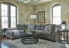 Ashley Furniture 34927S1 Pitkin - Left Arm Facing Corner Chaise 2 Pc Sectional - Slate