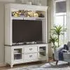 Liberty Furniture 417-ENT-ENC Liberty Furniture 417-ENT-ENC Allyson Park - Entertainment Center - Wirebrushed White / Charcoal