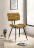 CoasterEssence 110642 Misty - Leather Upholstered Dining Side Chair (Set of 2) - Camel