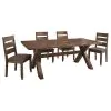 CoasterEveryday 106381-S5 Alston - 5 Piece Rectangular Dining Table Set - Knotty Nutmeg