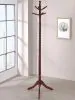 CoasterEveryday 3058 Riona - 6 Hook Freestanding Wood Coat Rack Hat Hanger - Merlot
