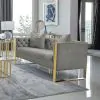 CoasterElevations 509112 Eastbrook - Velvet Upholstered Tufted Loveseat - Gray