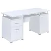 CoasterEveryday 800108 Tracy - 2-Drawer Office Computer Desk - White