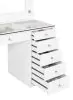 CoasterEssence 931143 Acena - 7-Drawer Vanity Set With Lighting - White High Gloss