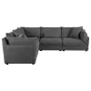 Coaster Fine Furniture 551681-SETA Sasha - 5 Piece Upholstered Modular Sectional - Barely Black