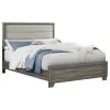 Coaster Fine Furniture 223341KE Wright - Upholstered Eastern King Bed - Brown Oak